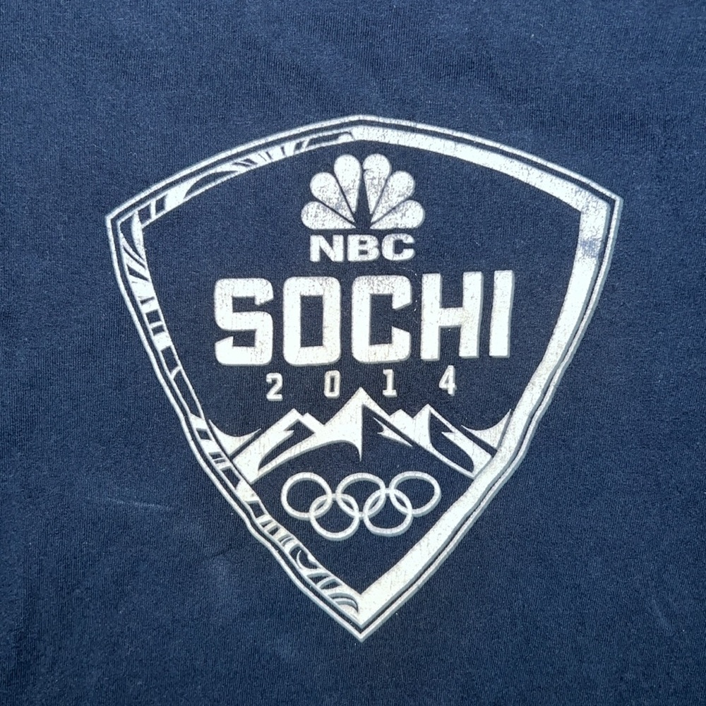 Men’s 2014 Olympic navy NBC Sochi T-shirt XL